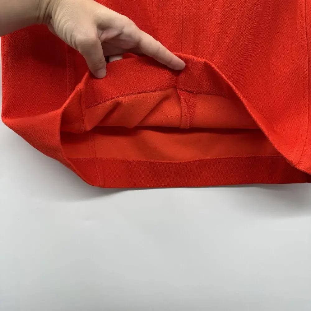 MM. LeFleur Pencil Skirt Size 12 Red Stretch Corporate Office Classic Essential